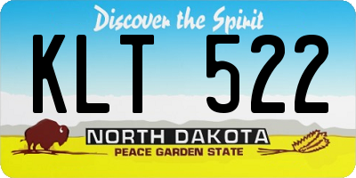 ND license plate KLT522