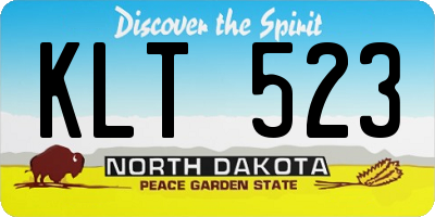 ND license plate KLT523