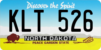 ND license plate KLT526