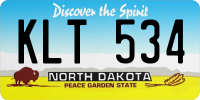 ND license plate KLT534