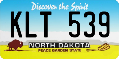 ND license plate KLT539