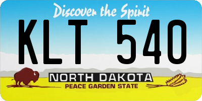 ND license plate KLT540