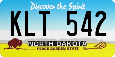ND license plate KLT542