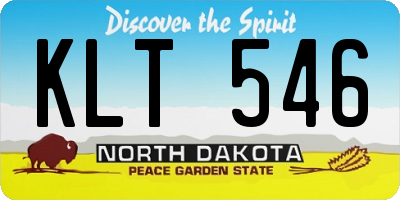 ND license plate KLT546