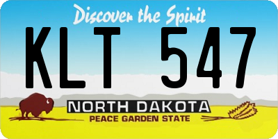 ND license plate KLT547