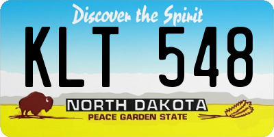 ND license plate KLT548