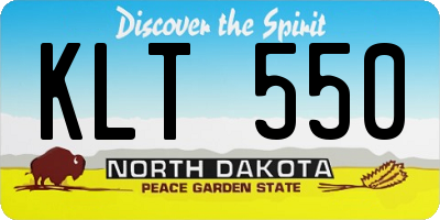 ND license plate KLT550