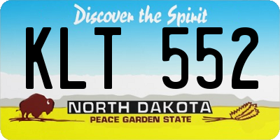 ND license plate KLT552