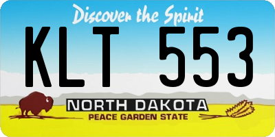 ND license plate KLT553