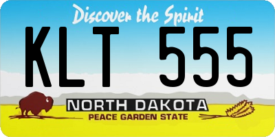 ND license plate KLT555