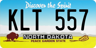 ND license plate KLT557