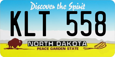 ND license plate KLT558