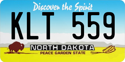 ND license plate KLT559