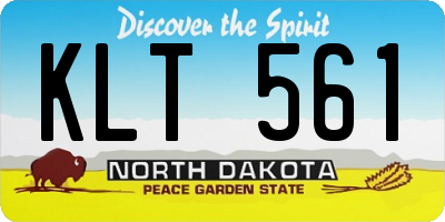 ND license plate KLT561