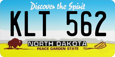 ND license plate KLT562