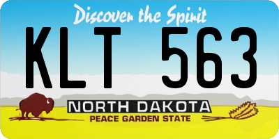 ND license plate KLT563