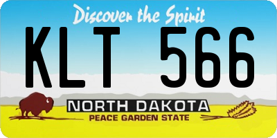 ND license plate KLT566