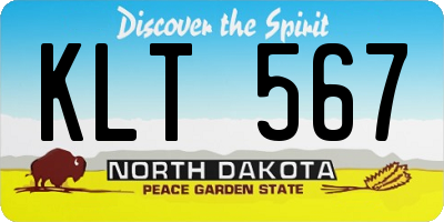 ND license plate KLT567