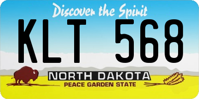 ND license plate KLT568