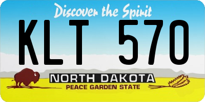 ND license plate KLT570