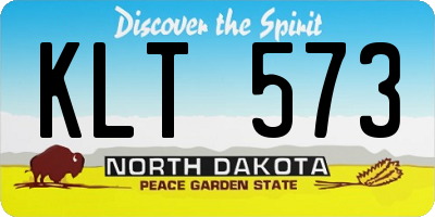 ND license plate KLT573
