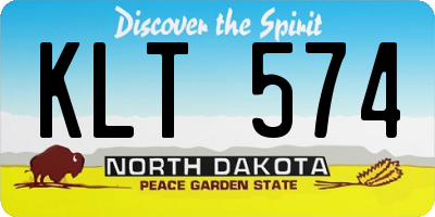 ND license plate KLT574