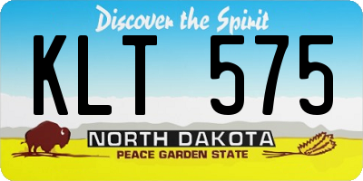 ND license plate KLT575
