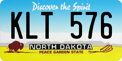 ND license plate KLT576