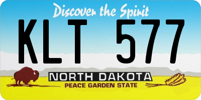 ND license plate KLT577