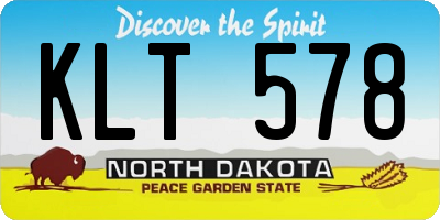 ND license plate KLT578
