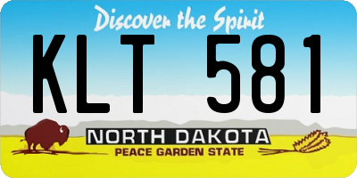 ND license plate KLT581