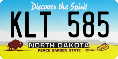 ND license plate KLT585