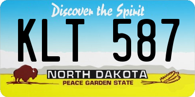 ND license plate KLT587