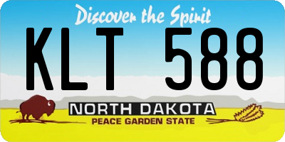 ND license plate KLT588