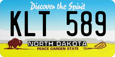 ND license plate KLT589
