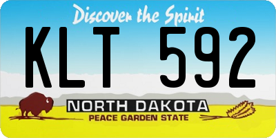 ND license plate KLT592