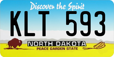 ND license plate KLT593
