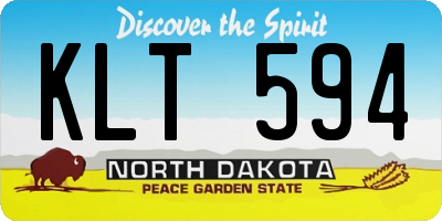 ND license plate KLT594