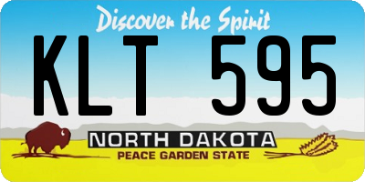 ND license plate KLT595