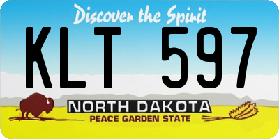 ND license plate KLT597