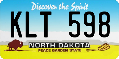 ND license plate KLT598