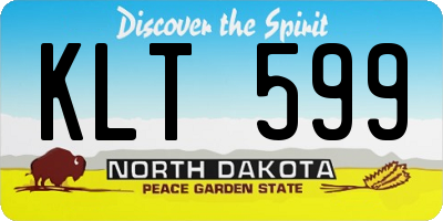 ND license plate KLT599