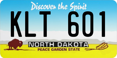 ND license plate KLT601