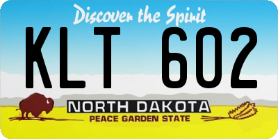 ND license plate KLT602