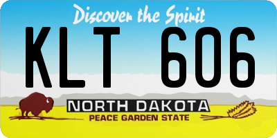 ND license plate KLT606