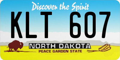 ND license plate KLT607