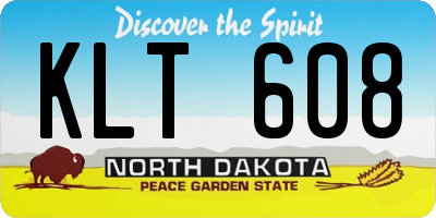 ND license plate KLT608