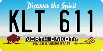 ND license plate KLT611