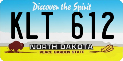 ND license plate KLT612