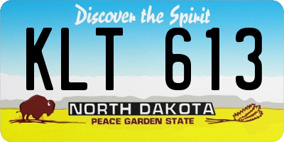 ND license plate KLT613